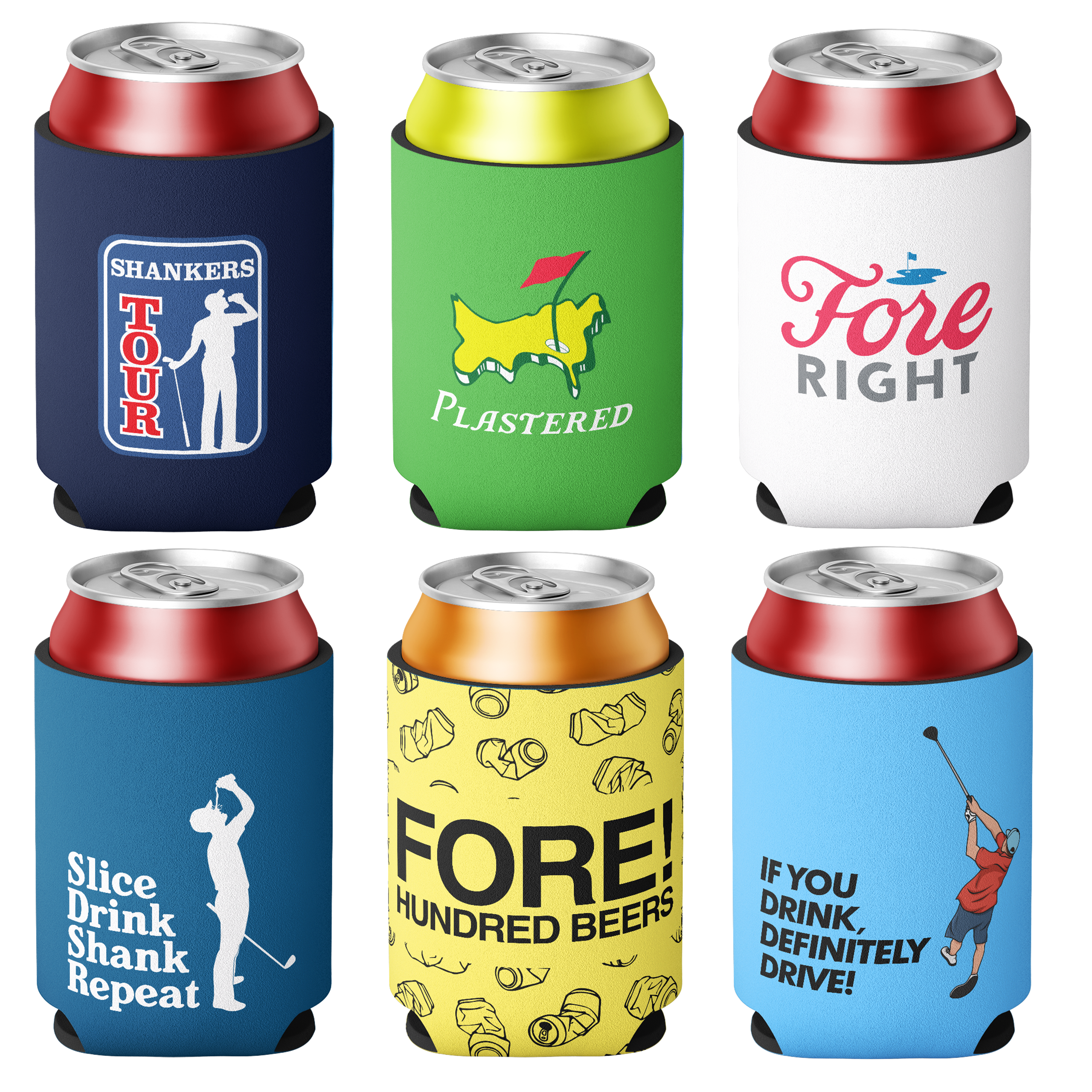 Golf Beer Can Coolers